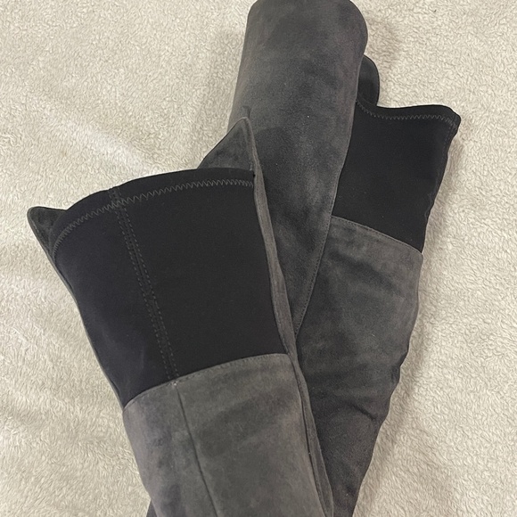 Over-the-Knee Gray Suede Boots Size 7 - Picture 8 of 15